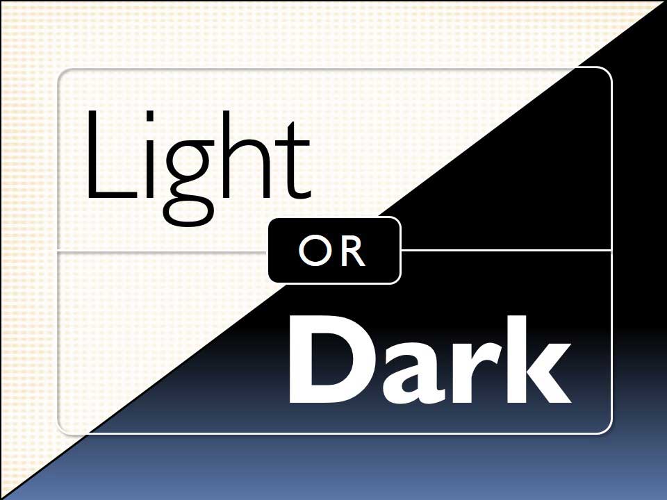 powerpoint presentation dark or light background